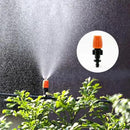 FADDARE 50pcs Garden Irrigation Misting Dripper Set, Adjustable Flow, Black+Orange, Engineering Plastics by GreenHaven Gardens