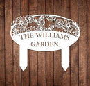 Custom Metal Garden Sign, Flower Sign with Stakes, Personalized Garden Decor for Outside, Garden Family Name Sign, Outdoor Steel Yard Sign, Large Patio Garden Sign Art, Housewarming Gift by CozyNest Decor