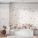WS Wallpaper Heart Wall Decals Pack of 5 Sheets 135pcs by Lipastick - Polka Dots Wall Stickers for Bedroom Living Room Girls Room Decoration Kids Room Baby Nursery Room Removable Wall Decals by TinyTreasures Baby Boutique