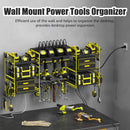 CCCEI Green Power Tool Organizer Wall Mount, Large Tools and Battery Storage Rack Charging Station Individual Switches. Drills Holder, Garage Utility Shelves with 6FT Power Strip. Gift for Men. by GreenHaven Gardens