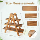 MAJURI 3 Tier Wooden Serving Tray, Set of 2 Tongs Free, Tiered Serving Trays & Platters for Party, Wedding, Picnic, Your Perfect Elevated Charcuterie Stand and for 3 Tiered Dessert Stand Lovers by CozyNest Decor
