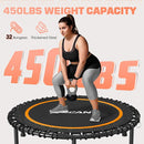 BCAN 40"/48" Mini Rebounder Trampoline for Adults with Bar, 450/550LBS Fitness Trampoline with Bungees, Adjustable Handle, Stable & Quiet, Indoor Outdoor, Whole-Body Workout & Relaxation at Home by TinyTreasures Baby Boutique