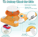 Kids Pottery Wheel Kit - Mini Pottery DIY Kit & Tools for Beginners with Clay and Sculpting Tools, Complete Painting Kit Supplies Arts and Crafts Toys Gifts for Kids 4-6 6-8 8-12 Year Old Boys Girls by TinyTreasures Baby Boutique
