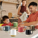 Hasense Porcelain Coffee Mugs Set of 6, 15 Ounce Large Ceramic Coffee Cups Set with Handle for Latte, Tea, Cocoa and Hot Chocolate, Colorful Coffee Mugs for Men and Women, Microwave Safe by CozyNest Decor