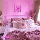 JMEXSUSS 300 LED Pink Curtain Lights Indoor, Christmas Lights Plug in, 8 Modes Pink String Lights for Bedroom Window Wall Party Backdrop Xmas Valentine Decorations, 9.8x9.8ft by CozyNest Decor