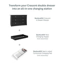 Storkcraft Crescent 6 Drawer Bedroom Dresser (Black) – GREENGUARD Gold Certified, Nursery Dresser for Kids Bedroom by TinyTreasures Baby Boutique