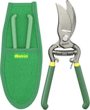 Miracle-Gro 8 in. Bypass Pruning Shears with Belt Pouch – 1/2 in. Cutting Capacity Hand Pruner with Carbon Steel Blade and Comfort Grip – Garden Tool for Live Plants and Soft Stems by GreenHaven Gardens