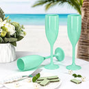 XUWAIDSGN Acrylic Champagne Flutes Toasting Glasses Unbreakable Mimosa Bar Reusable Wine Glasses Vintage Champagne Flutes Stemmed Drinking Cups 5.4 OZ for Christmas Birthday (24, Mint Green) by CozyNest Decor