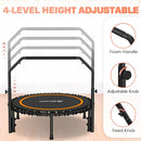 BCAN 40"/48" Mini Rebounder Trampoline for Adults with Bar, 450/550LBS Fitness Trampoline with Bungees, Adjustable Handle, Stable & Quiet, Indoor Outdoor, Whole-Body Workout & Relaxation at Home by TinyTreasures Baby Boutique