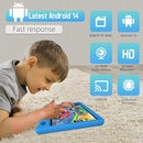 Tablet for Kids 10.1 inch Android 14, 8GB+64GB(TF 1TB) 6000mAh Kids Tablet WiFi6 Parental Control,Face Unlock, 1280 * 800 HD Screen (Layard Blue) by TinyTreasures Baby Boutique
