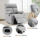 Swivel Rocker Recliner, Rocking Recliner Chair, Small Rocker Recliners for Small Spaces, Living Room, Bedroom, Nursery, RV, Light Grey by TinyTreasures Baby Boutique