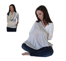 LK Baby 2pk Infinity Nursing Scarf Breastfeeding Cover Ultra Soft (Grey/Navy) by TinyTreasures Baby Boutique