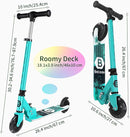 BELEEV V2 Scooters for Kids with Light-Up Wheels & Stem & Deck, 2 Wheel Folding Scooter for Girls Boys, 3 Adjustable Height, Non-Slip Pattern Deck, Lightweight Kick Scooter for Children Ages 3-12 by TinyTreasures Baby Boutique