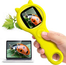 Kids Magnifying Glass Educational Science Kit - Mini LED Pocket Microscope for Kids(5-10 Years) - Durable Design - Ideal Gift for Girls (Yellow) by TinyTreasures Baby Boutique