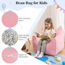 HOMMPA Kids Bean Bag Chair Stuffed Toddler Bean Bag Sofa with Pocket Filler Bean Bag Chair for Kids Boys and Girls Baby Lazy Floor Sofa Chair for Gaming Reading Playing Pink by TinyTreasures Baby Boutique
