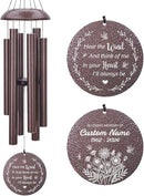 Personalized Wind Chimes, Wind Chimes for Loss of Loved Father/Mother/Lover, Commemorative Sympathy Bereavement Gifts for Condolences/Funeral (36 inch) by CozyNest Decor