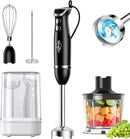 Sangcon 6-in-1 Immersion Blender Handheld, Hand Blender with Chopper & 34oz Blending Cup Storage Base, 2-Speed Adjustable Stick Blender,Stainless Steel Blades, Detachable Blender, Whisk, Milk Frother by TinyTreasures Baby Boutique