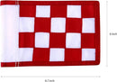 Nylon Golf Putting Green Flags - Solid & Checkered, Indoor/Outdoor, 8.7"x6" (White-Red) by GreenHaven Gardens
