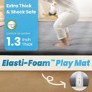 1.3" Thick Baby Play Mat for Floor, 28x72 Foam Tummy Time Mat, Padded Support Soft Plush Bedside Rugs for Infant Kids Toddler Crawling Kick Activity (Dark Grey) by TinyTreasures Baby Boutique