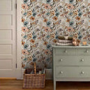 Boho Flowers Brown Leaf Plants Botanical Peel and Stick Wallpaper Self Adhesive Removable Easy Peel Off Stick on Wall Paper for Bedroom Cabinet Renter Friendly by GreenHaven Gardens