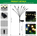 Solar Garden Lights - 6 Pack Solar Firefly Lights Outdoor Waterproof New Upgraded Swaying Landscape Lighting for Outside Pathway Patio Yard Garden Outdoor Decor Sway by Wind 8 LED Warm White by GreenHaven Gardens