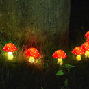 8-Pack Red Solar Mushroom Lamp, 8 Modes, Outdoor Waterproof, for Garden Decor, Christmas, Halloween, Yard, Lawn by CozyNest Decor