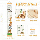 Personalized Name Kids Growth Chart Height Measuring Chart, Zoo Kids Growth & Measuring Chart in Inches, Fun & Stylish Height Tracker for Children, Growth Ruler, Hangable&Waterproof by TinyTreasures Baby Boutique