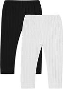 U·nikaka Toddler Baby Girls Pants Ribbed Infant Pants Leggings Toddler Baby Girl Bottoms Leggings 2 Packs by TinyTreasures Baby Boutique