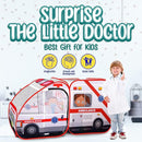 Ambulance Pop-up Play Tent for Kids with Sounds, Doctor Kit & Ball Pit for Toddlers & Up - Easy Setup Pop up Toy for Indoor & Outdoor, Emergency Vehicle Playset, Pretend Play, Great Gift by TinyTreasures Baby Boutique