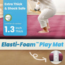 1.3" Thick Baby Play Mat for Floor, 39x59 Foam Tummy Time Mat, Padded Support Soft Plush Nursery Rug for Infant Kids Toddler Crawling Kick Activity (Burgundy) by TinyTreasures Baby Boutique