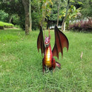 Decorative Red Dragon Figurine, Crackle The Dragon Statue, Patio Garden Porch Courtyard Decor by CozyNest Decor