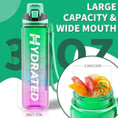 Water Bottle, 32 oz Motivational Water Bottles with Time Marker-Tritan & BPA Free, Sports Water Bottle with Time to Drink & Strap, Wide Mouth, Leakproof -Gift for Christmas Gym Fitness & Outdoor by CozyNest Decor