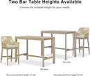 PURPLE LEAF 39.1'' Rectangle Outdoor Patio Counter Height Dining Table, Durable Aluminum Bar Height Pub Table for Counter Bar Stool, Water-Proof Tall Dining Table with Sturdy Legs, Champagne by CozyNest Decor