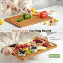 Extra Large Bamboo Cutting Board for Kitchen - 18 Inch Wood XL Cutting Boards with Juice Groove and Handles, Wooden Chopping Board for Meat, Cheese, Fruit & Vegetables (Pre Oiled, Brown) by GreenHaven Gardens