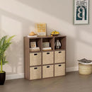 9-Cube Storage Shelf Bookcase - Wooden 3-Tier Floor Standing Open Bookshelf for Home and Office, Cuby Orgainzer, Walnut by CozyNest Decor
