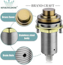 SinkTop Air Switch Kit (Long Full Brass Button) for Garbage Disposal, Cordless Champagne Bronze by CozyNest Decor