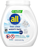 all Free Clear Mighty Pacs Laundry Detergent, for Sensitive Skin, Unscented and Dye Free, 80 Count by CozyNest Decor