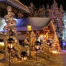 2 Pack Christmas Solar Lantern,Outdoor Garden Hanging Lantern-Waterproof LED Solar Lanterns Plastic Flickering Flameless Candle Mission Lights for Christmas Table, Outdoor, Party Decorative (Black) by GreenHaven Gardens