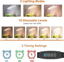 Full Spectrum Dual Heads Clip Grow Lights for Indoor Plants with 3/9/12H Timer Dimmer and 10 feet Cables for Plant Growing(Adapter Included) by GreenHaven Gardens