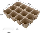 Jucoan 40 Pack Peat Pots Seed Starter Trays, 480 Cells Germination Seedling Pots, Organic Biodegradable Plant Germination Tray with 40 Plant Labels for Vegetable Flower, Herbs, Indoor Outdoor Garden by GreenHaven Gardens