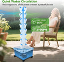 BAOSHISHAN Vertical Hydroponic Garden Tower, 40 Pods 8 Tiers Hydroponics Tower Outdoor, Vertical Hydroponic System with Water Pump for Vegetable Herb Fruit by GreenHaven Gardens