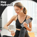 OLDLEY 32 oz Water Bottle, Motivational Water Bottle with Time Marker, Sports Water Bottle With Strap, Leakproof & BPA Free Large Water Bottles for School, Gym,Outdoor, Tritan, Transparent-Gray by CozyNest Decor