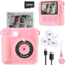 Instant Print Camera for Kids, Christmas Birthday Gifts Girls Boys Age 3-12, HD Digital Video Cameras Toddler, Portable Toy 3 4 5 6 7 8 9 10 Year Old Girl with 32GB SD Card-Pink by TinyTreasures Baby Boutique