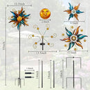 VEWOGARDEN Garden Solar Wind Spinner, Sun Outdoor Metal Wind Sculpture Yard Art Decor for Patio, Lawn & Garden by GreenHaven Gardens