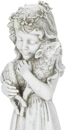 Joseph's Studio by Roman Inc., Girl with Lamb Garden Statue, Garden Collection, Religious Statue, Holy Family, Memorial, Angel, Patron Saint, Garden Décor (5x5x16) by GreenHaven Gardens