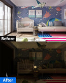 Sumobaby Blackout Curtains for Bedroom Portable 64"x60",No Drill Blackout Shades with Upgraded Hook&Loop Tapes,100% Black Out Window Cover,Thermal Insulated Blinds for Bedroom,Nursery(1 Panel,Black) by TinyTreasures Baby Boutique