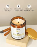 AOOVOO Rose Sandalwood Candles - 9 oz Scented Candles, Aromatherapy Candle, Soy Candle for Home Scented by CozyNest Decor