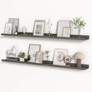 Floating Shelves for Wall, Picture Ledge Shelf 55 Inch Solid Wood Set of 2, Rustic Wall Shelves with Lip, Kids Bookshelf, Photo & Picture Live Edge Floating Shelves for Bedroom, Living Room, Kitchen by CozyNest Decor