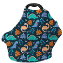 Car Seat Covers for Babies - Multi-use Carseat Canopy Cover Breastfeeding Covers, Stroller Canopy Cover (Navy Dinosaur) by TinyTreasures Baby Boutique