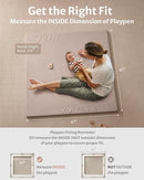 Blissful Diary Vegan Leather Baby Play Mat, 47x47 Thicken Foam Cushioned & Waterproof Playpen Mat for Infants and Toddlers, Stylish and Just Wipe-Clean Playmat for Baby Play on Floor, Taupe by TinyTreasures Baby Boutique